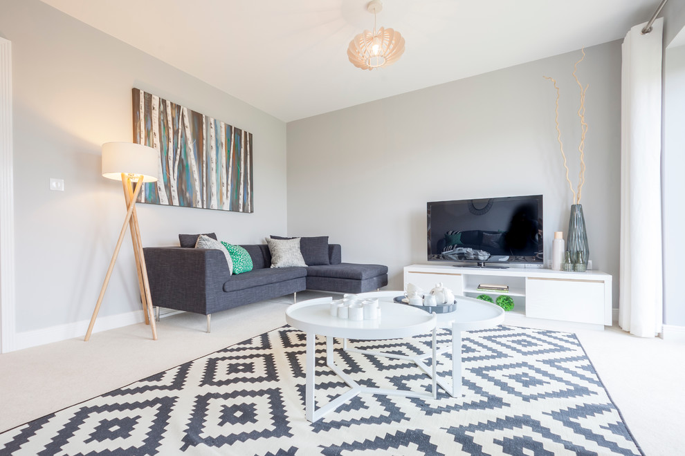 Design ideas for a scandinavian living room in Dorset.