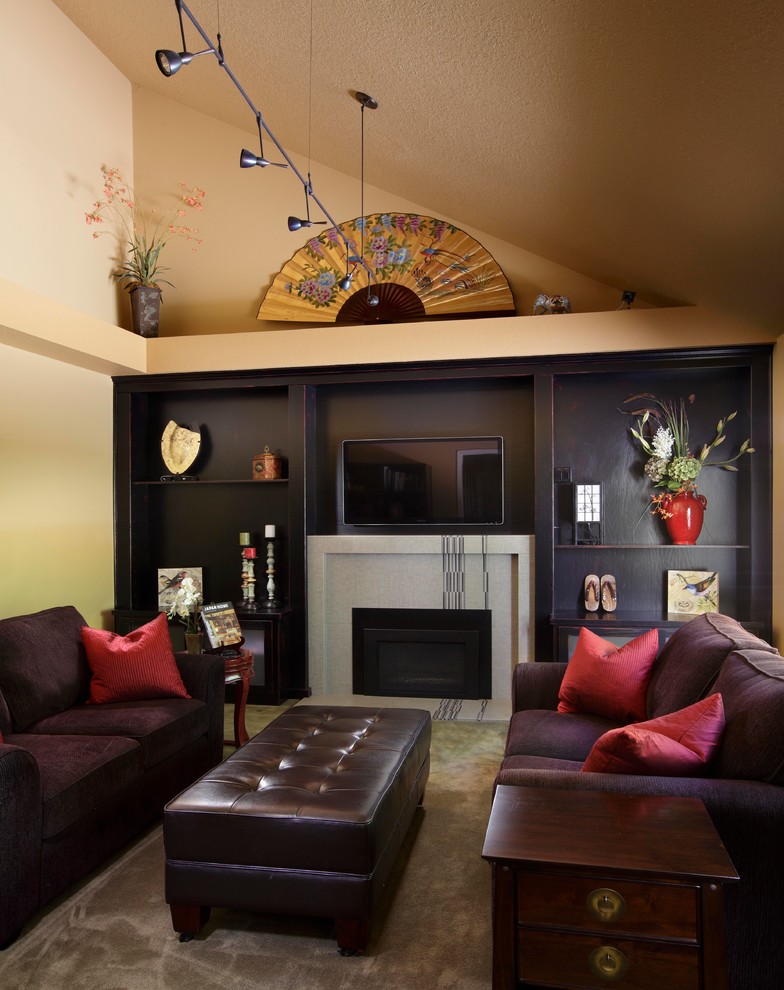 World-inspired living room in Portland.