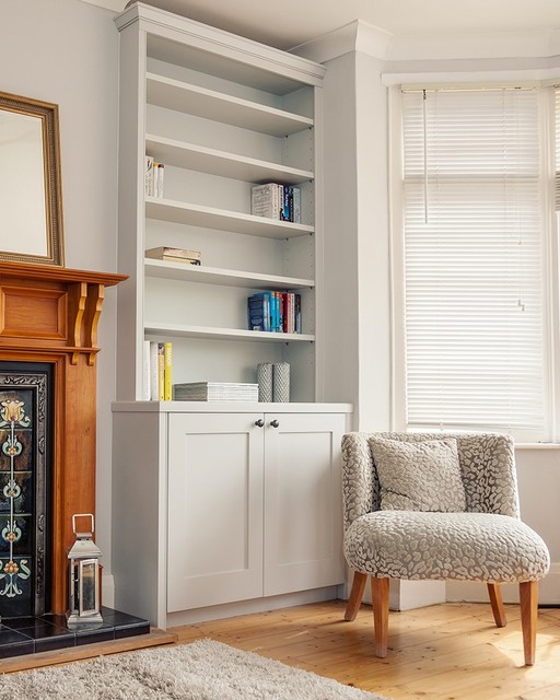 Traditional alcove wall units Living Room Other by West Bridgford