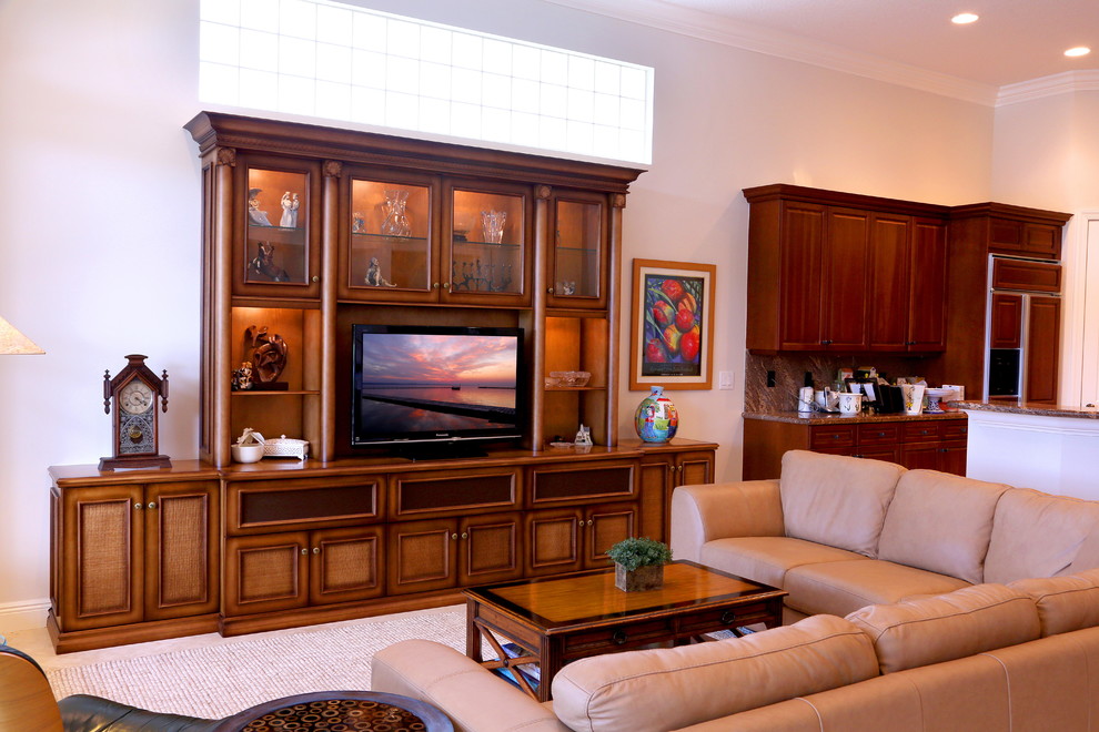 Traditional Entertainment Centers Traditional Living Room Miami