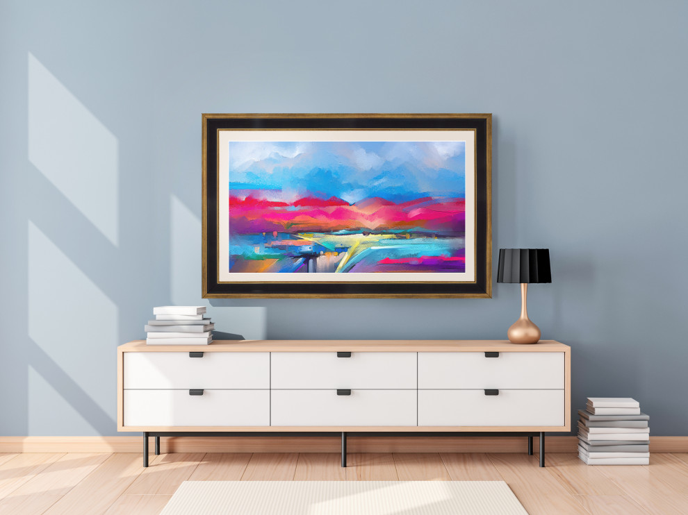 Traditional Frames - Transitional - Living Room - Boston - by Deco TV Frames | Houzz