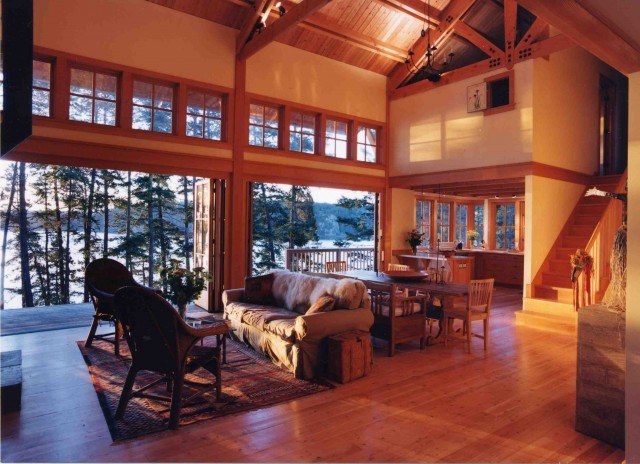 Example of a classic living room design in Seattle