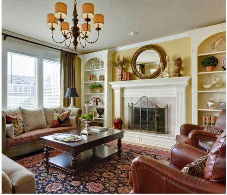 This is an example of a traditional living room in Kansas City.