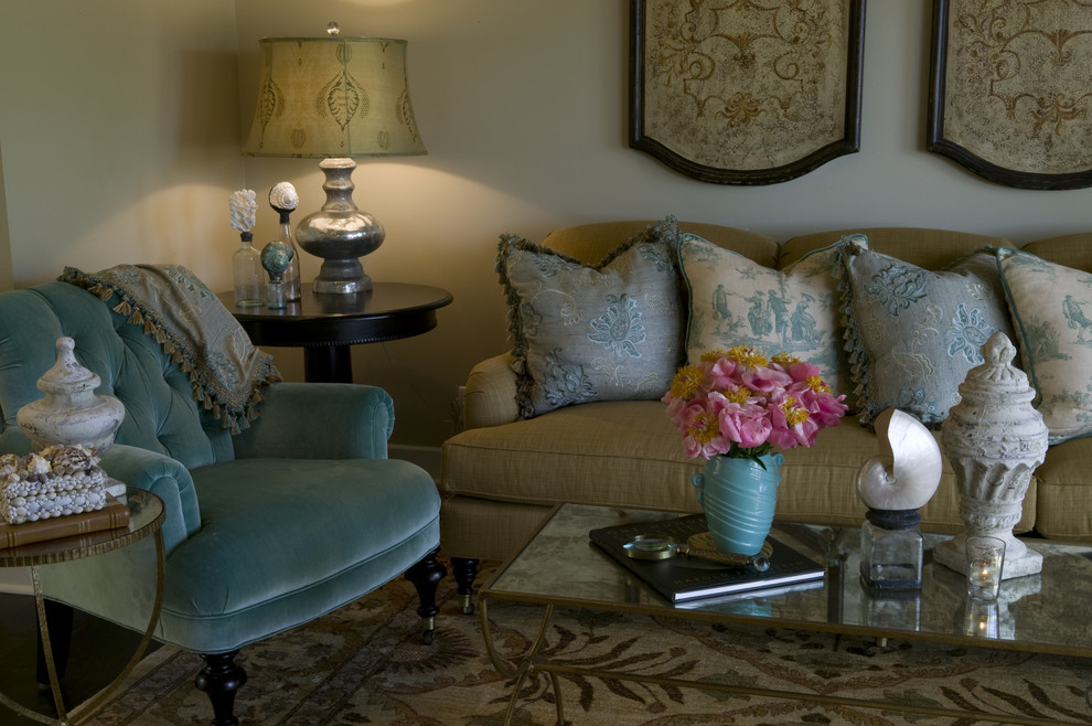 Elegant living room photo in Orange County