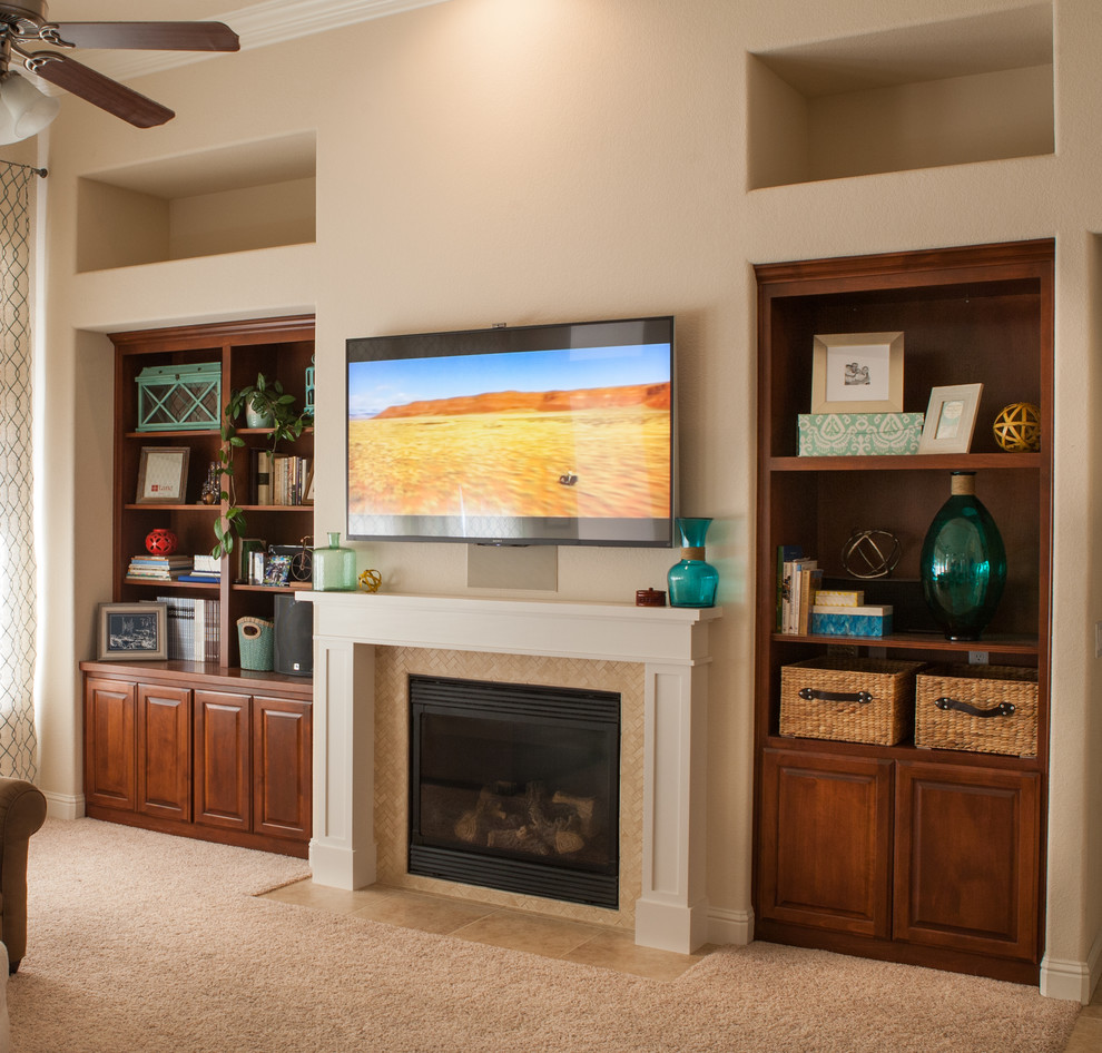 Traditional Media Center Traditional Living Room Other by