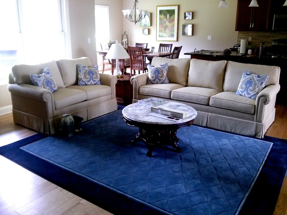 Traditional Open Concept Living & Dining Area Traditional Living