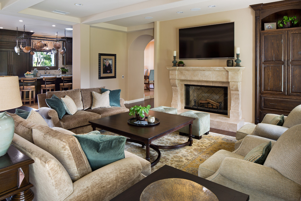 This is an example of a traditional living room in San Diego.