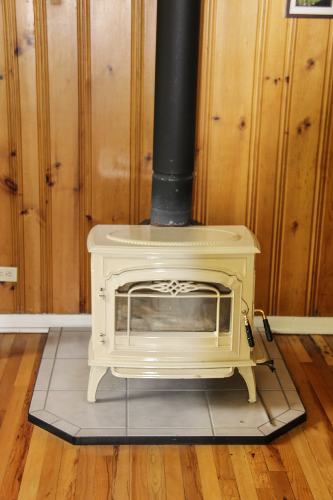 Traditional WoodBurning Fireplace Installation Traditional Living Room Denver by