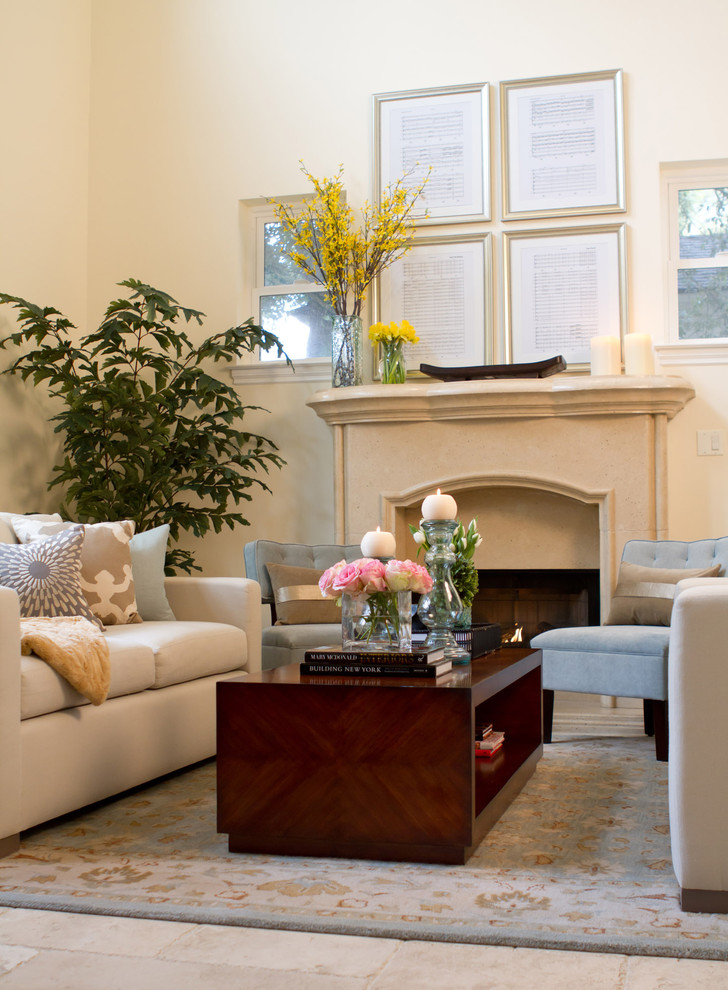 Transitional Living Room Traditional Living Room Los Angeles by