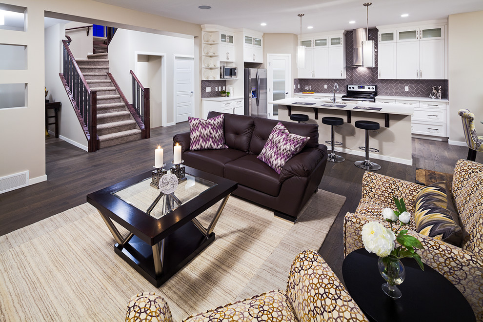 Trasitional Modern Home Clearview Red Deer Living Room Calgary