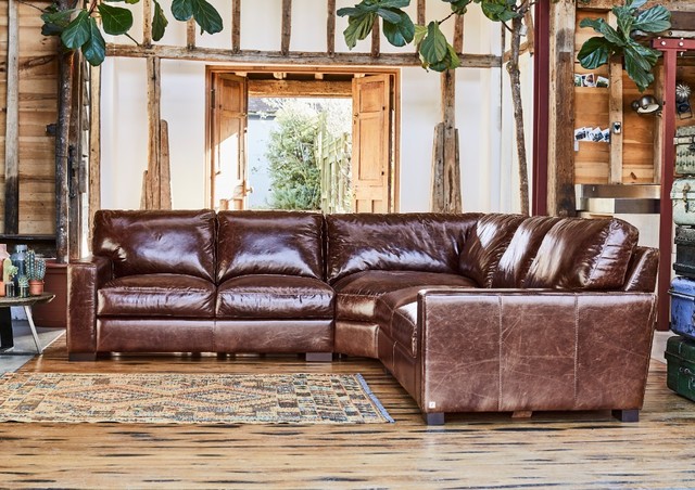 Barker and stonehouse 2024 leather corner sofa