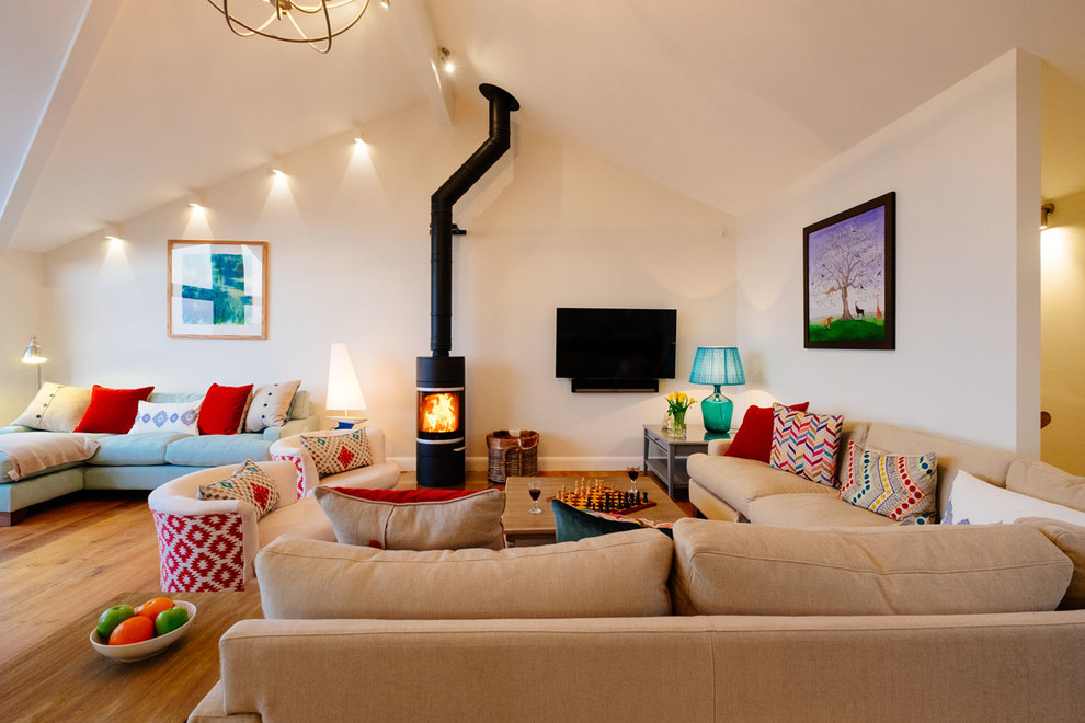 Inspiration for a contemporary living room in Cornwall.