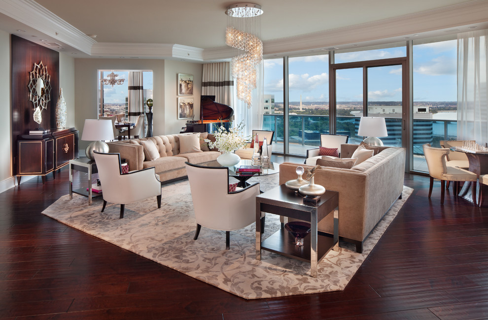 Turnberry Tower Arlington, VA Contemporary Living Room DC Metro by Howarth