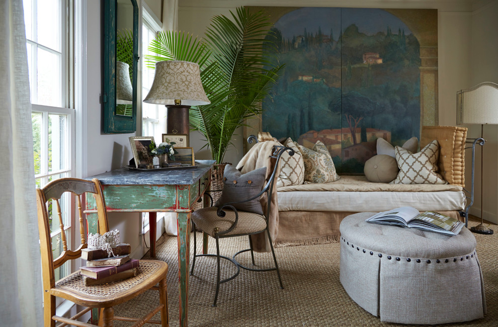 Свежая идея для дизайна: гостиная комната в стиле кантри - отличное фото интерьера