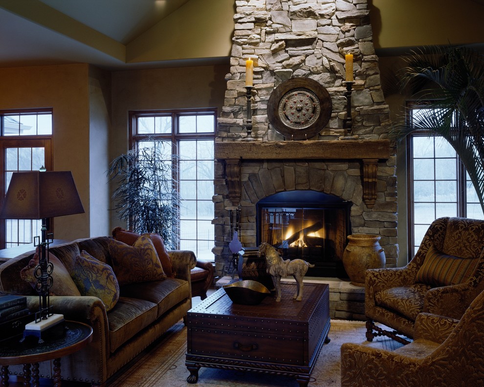 Example of a classic living room design in Omaha