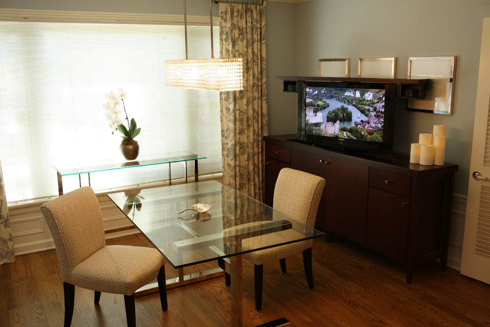 TV cabinet with lift, custom built - Contemporary - Dining Room - St ...