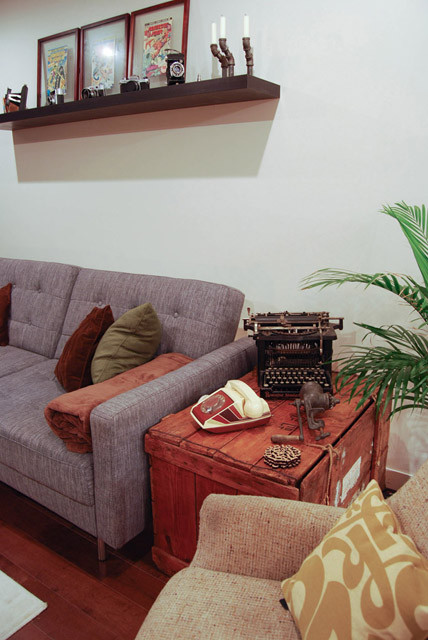 Photo of a bohemian living room in Vancouver.