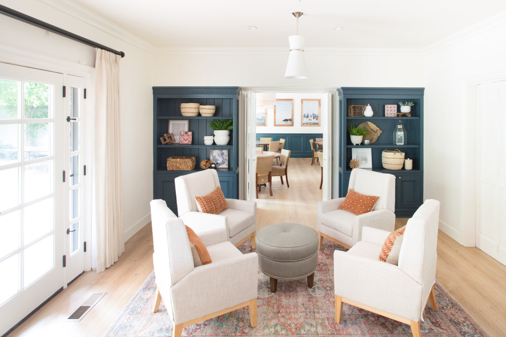 Inspiration for a rustic living room remodel in Santa Barbara