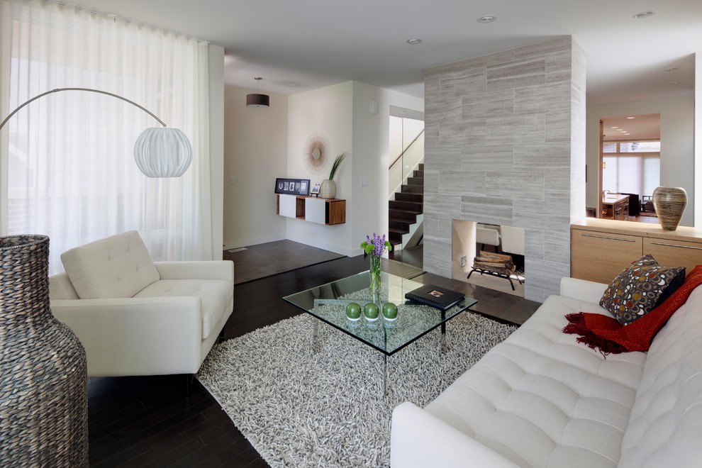 Modernes Wohnzimmer in Chicago