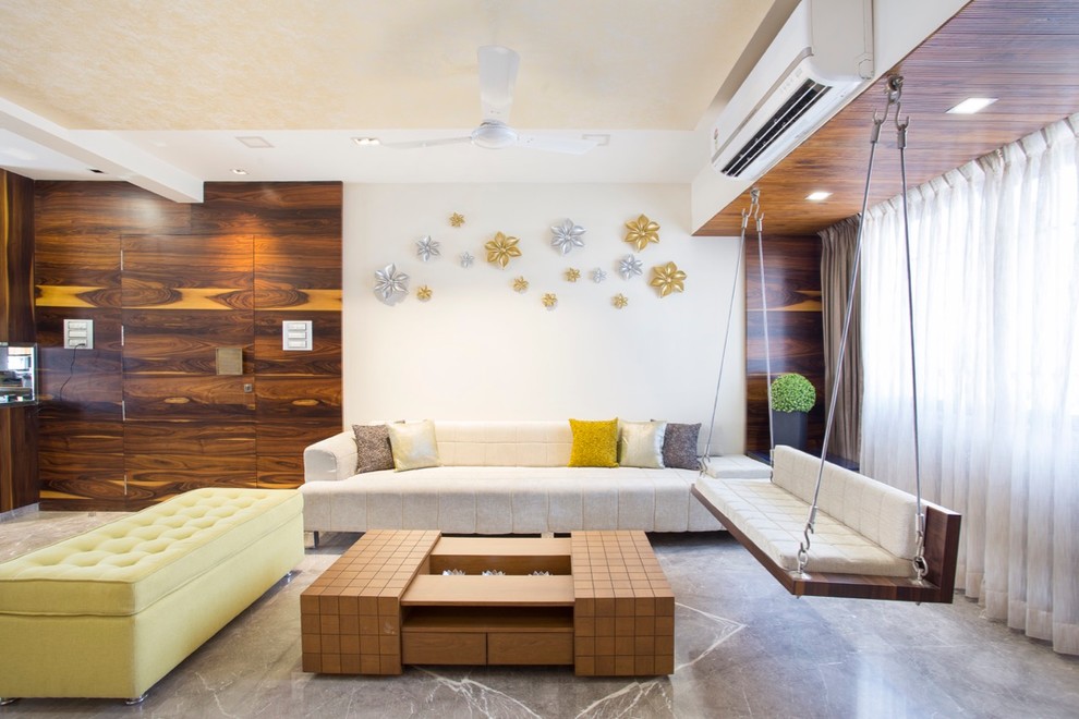 Contemporary living room in Pune.