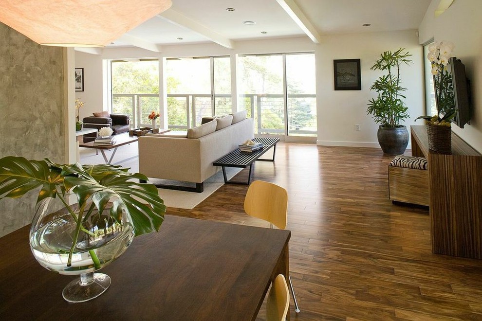Modernes Wohnzimmer in Los Angeles