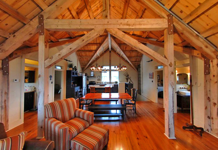 Various Barn Home Interiors Traditional Living Room Other by Sand Creek Post & Beam Houzz