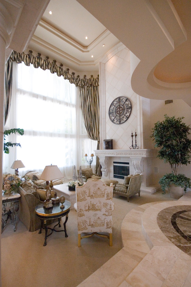 Design ideas for a mediterranean living room in Las Vegas.