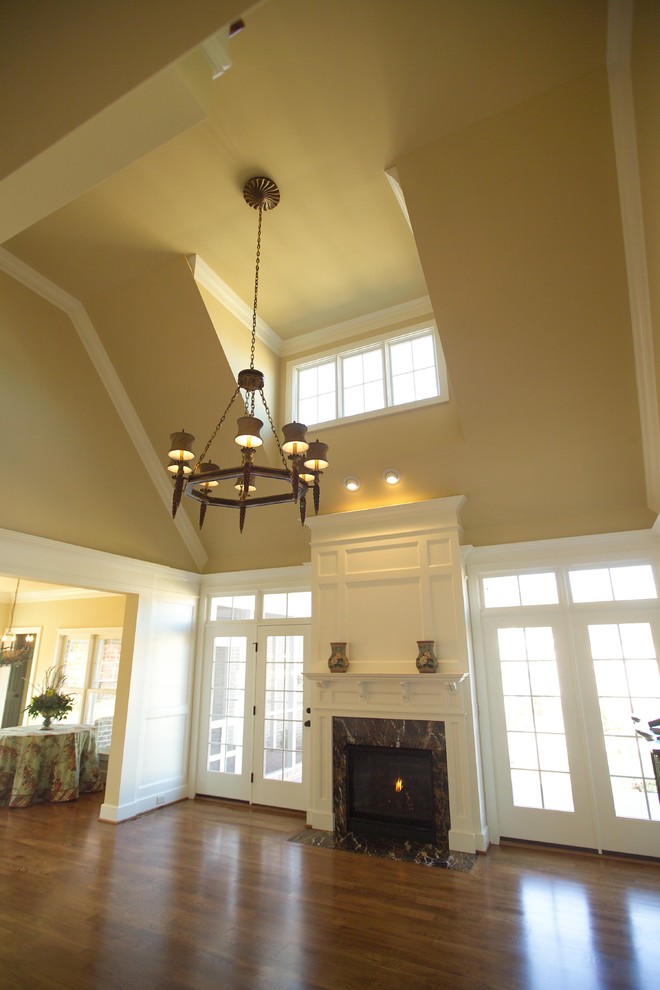 Vaulted Family Room with Dormer Traditional Living Room Other