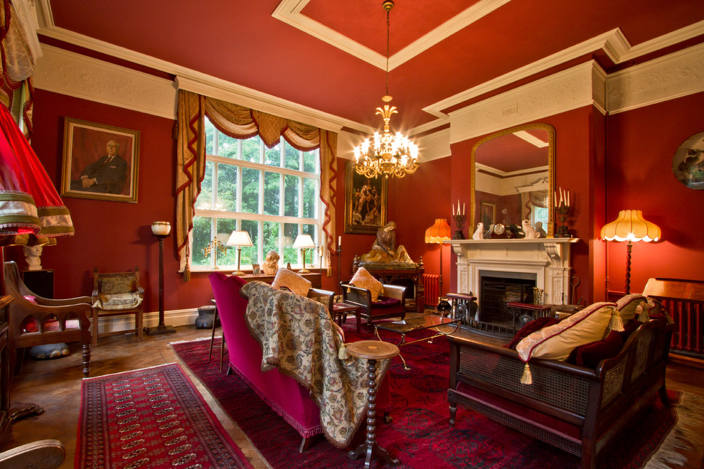 Traditional living room curtain in Cheshire.