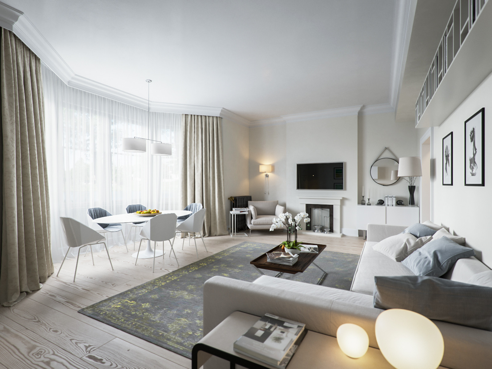 Victorian house one bedroom flat - Contemporary - Living Room - London - by  Black and Milk | Interior Design | London | Houzz