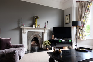 Grey victorian cheap living room