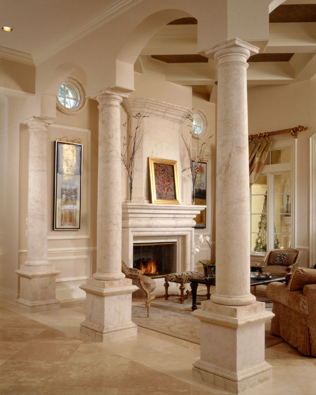 Inspiration for a mediterranean living room in Tampa.