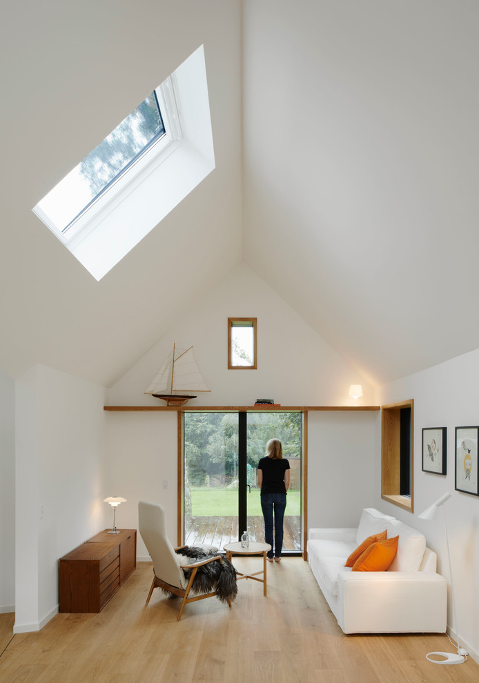 Exempel på ett minimalistiskt vardagsrum