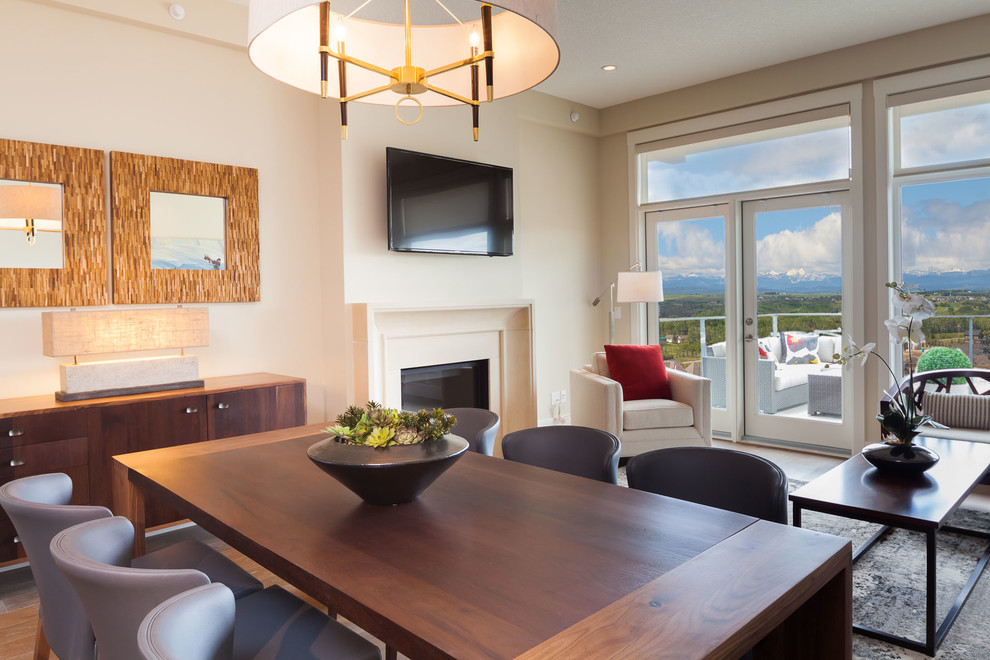 Villas at Watermark Bearspaw Contemporary Living Room Calgary