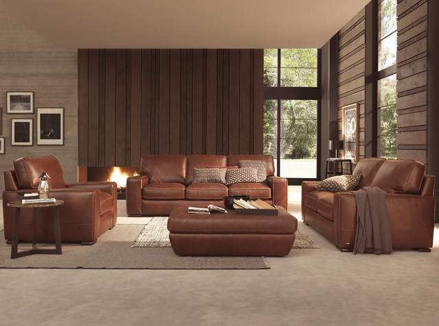 superficie Ventilación Interpretación Vincenzo B858 Leather Sofa Set by Natuzzi Editions - Contemporáneo - Salón  - Nueva York - de MIG Furniture Design, Inc. | Houzz