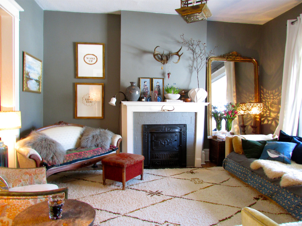Vintage Elegance Eclectic Living Room Toronto by Jenn Hannotte