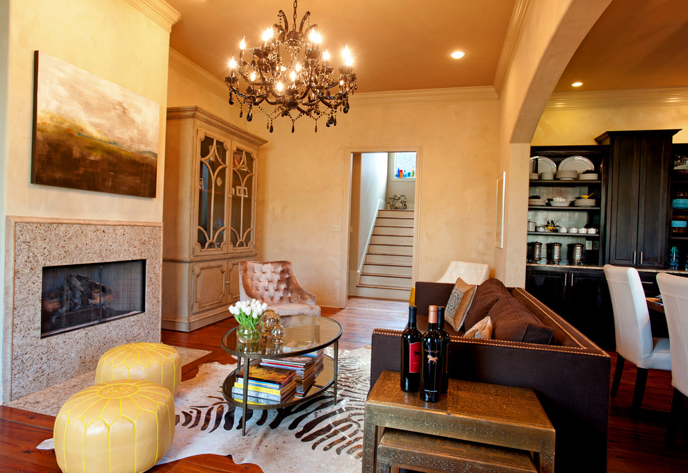 Living room - transitional living room idea in New Orleans