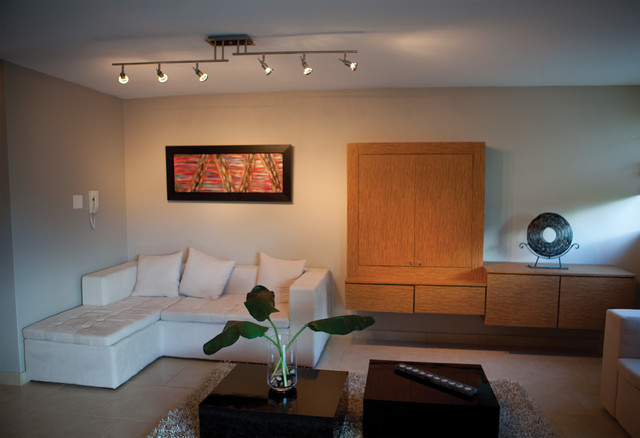 Viper LED Spotlight Off-Set Semi-Flush Mount in Living Room - Vardagsrum -  Orange County - av Access Lighting | Houzz