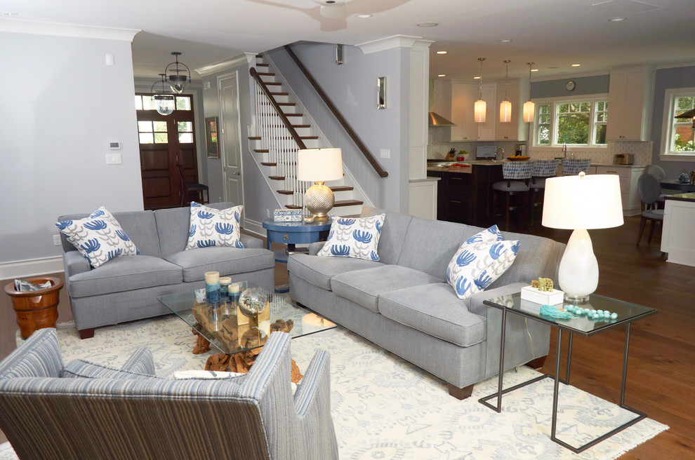 Design ideas for a nautical living room in New York.