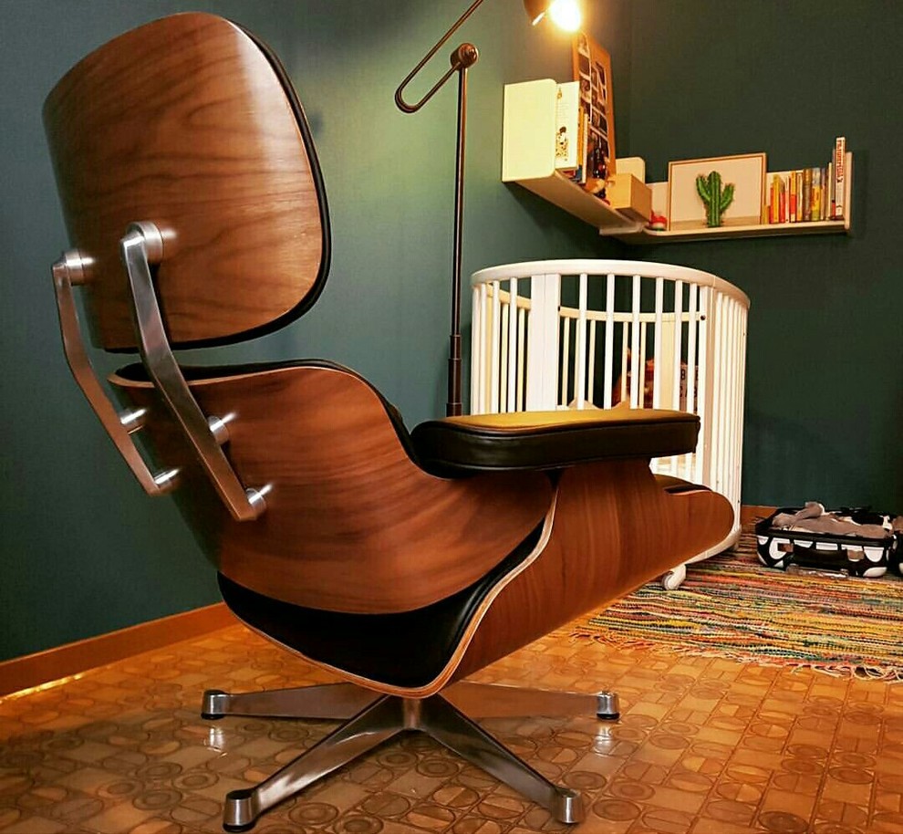 Vitra Lounge Chair by Manhattan Home Design Midcentury Living Room New York by Manhattan