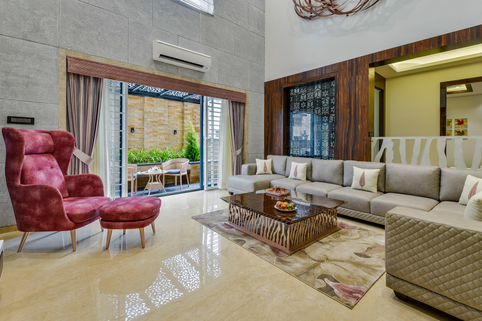 This is an example of a modern living room in Bengaluru.