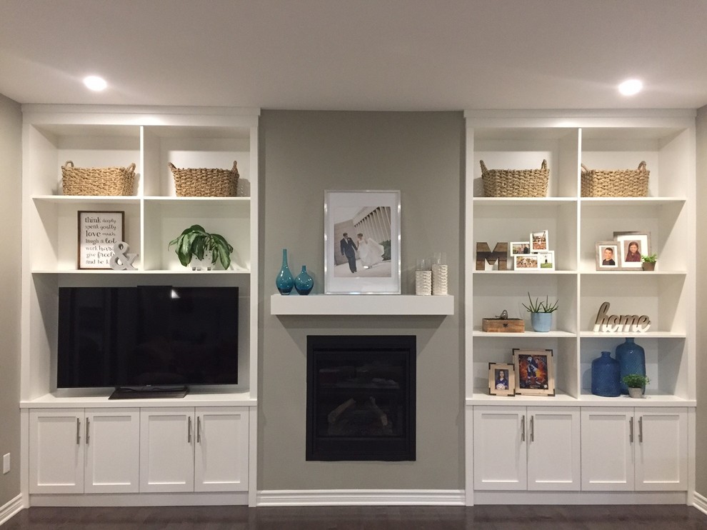 Wall to Wall Built in Entertainment Centre - Transitional - Living Room ...