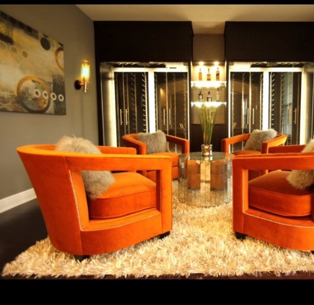 Wall Units Modern Living Room Orlando by William Douglas