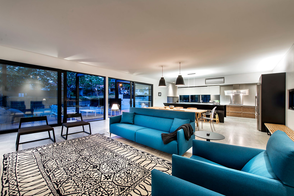 Inspiration for a contemporary living room remodel in Perth