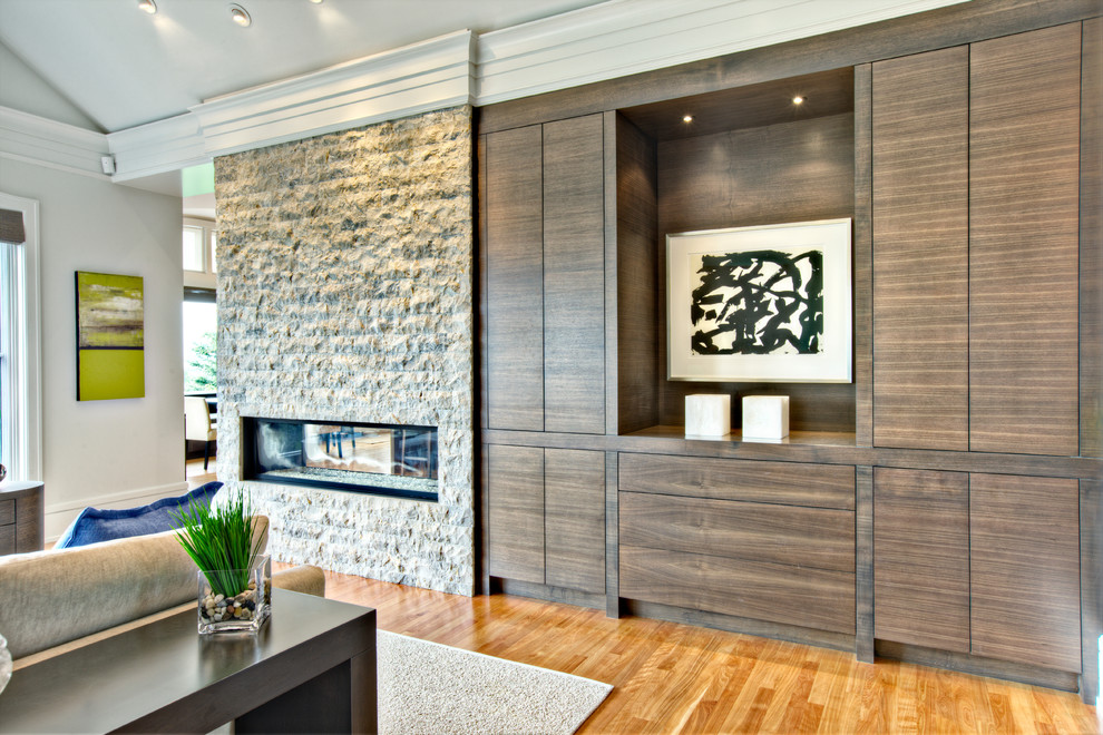 Inspiration for a transitional living room remodel in Calgary