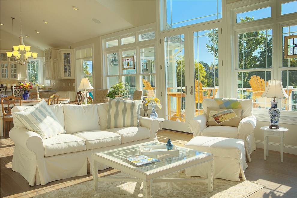 Inspiration for a timeless open concept living room remodel in DC Metro