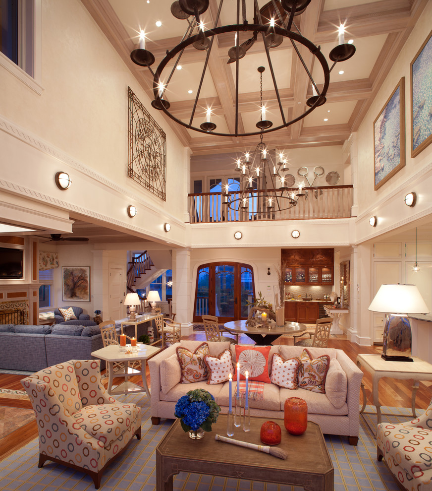 Inspiration for a coastal living room remodel in DC Metro