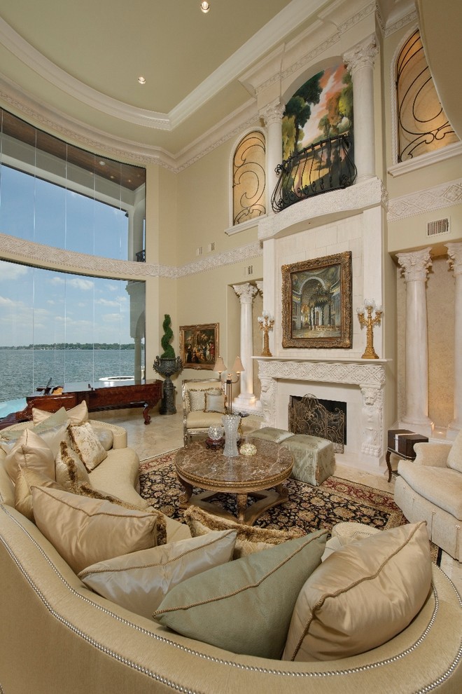 Inspiration for a mediterranean living room in Houston.