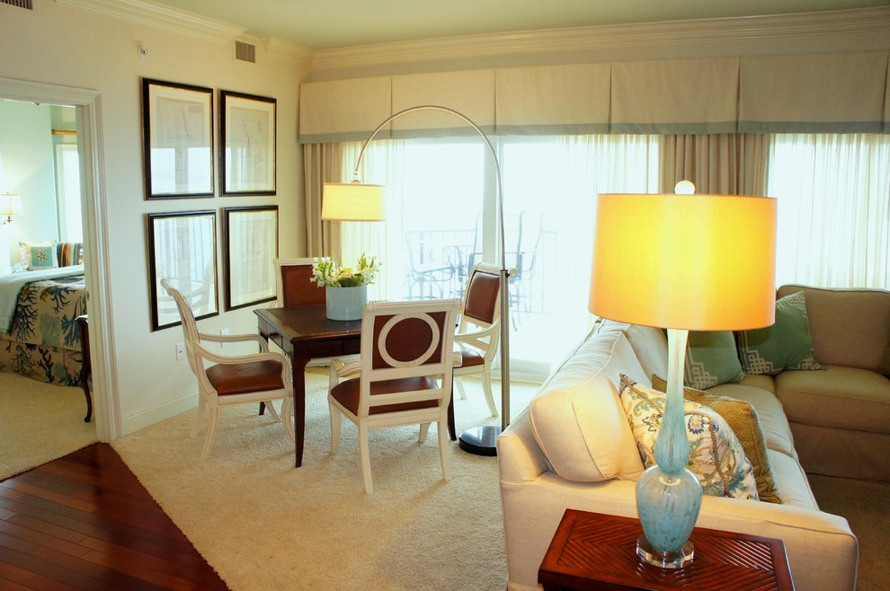 Waterview Towers Yacht Club - Beach Style - Living Room - Miami - by ...