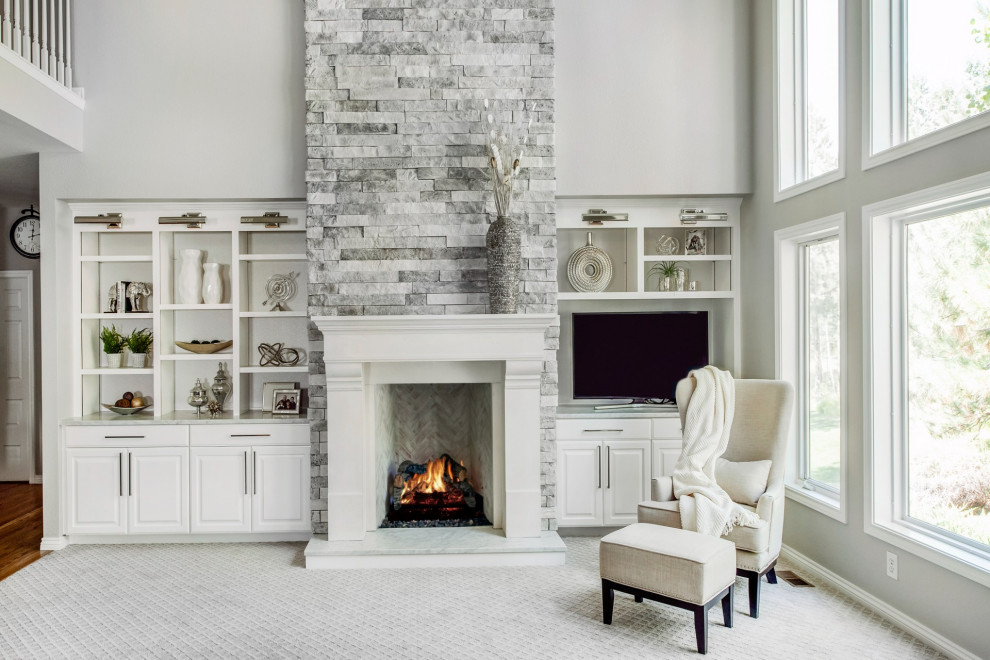 We elevated the look of the builtin Living Room Denver